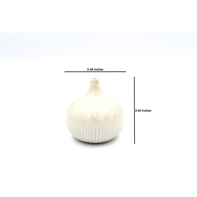 Vase de table Battarbee, H 2,6 po x l 2,5 po x P 2,5 po