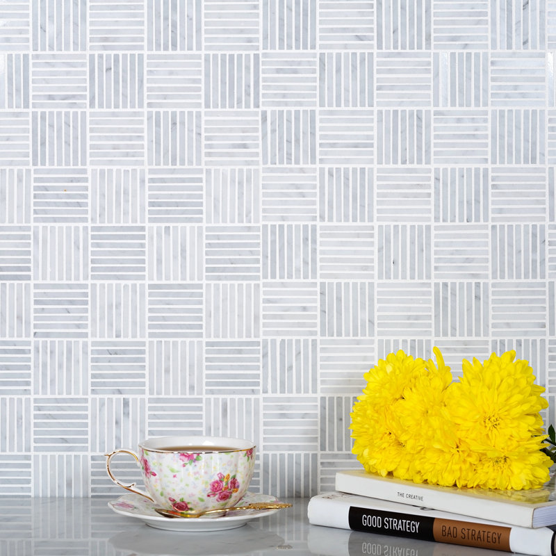 Athens Grid Polished Marble Tile