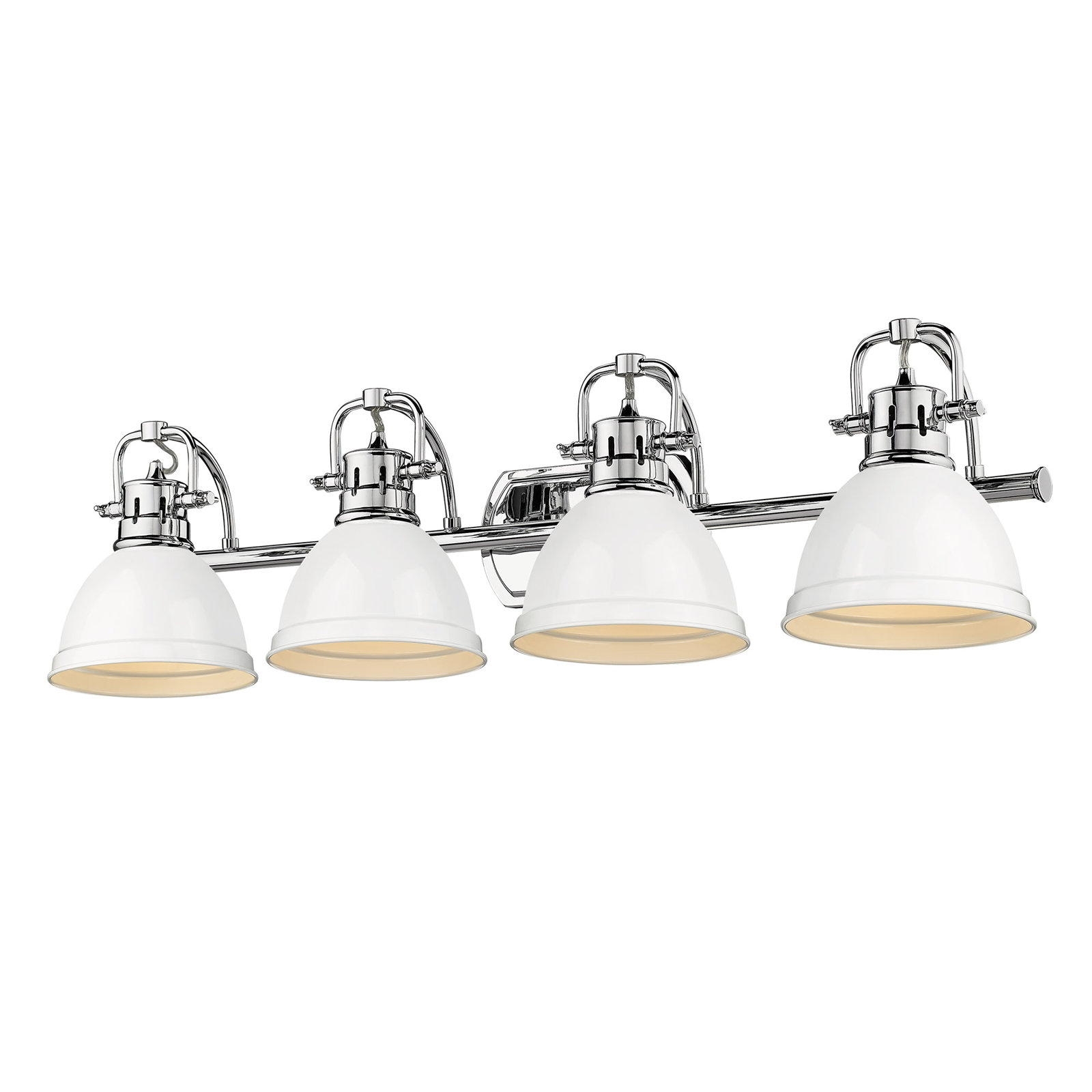 Calico 4 Light Dimmable Vanity Light, White, Chrome