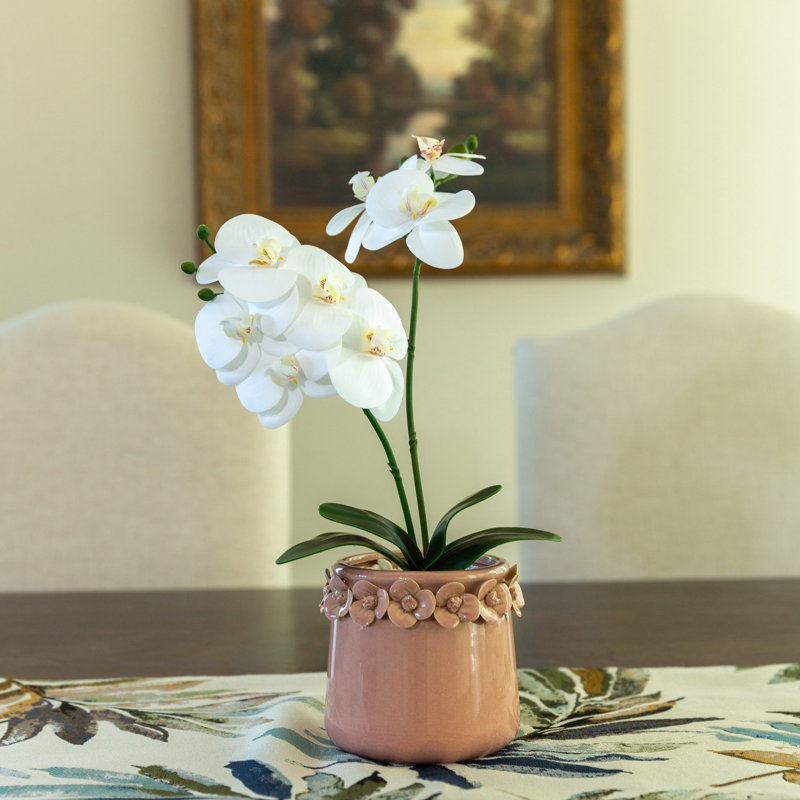 Arrangement floral orchidées en pot real-touch