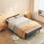 Lit pliant de 75 po x 46 po de large avec tête de lit réglable, lit escamotable très long pour les personnes de grande taille, matelas en mousse viscoélastique de 5 po, lit d'invité robuste sur roulettes, lit spacieux