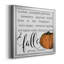 «Fall Giving Thanks» - Reproduction d'art textuel sur toile encadrée-984781826-984781827