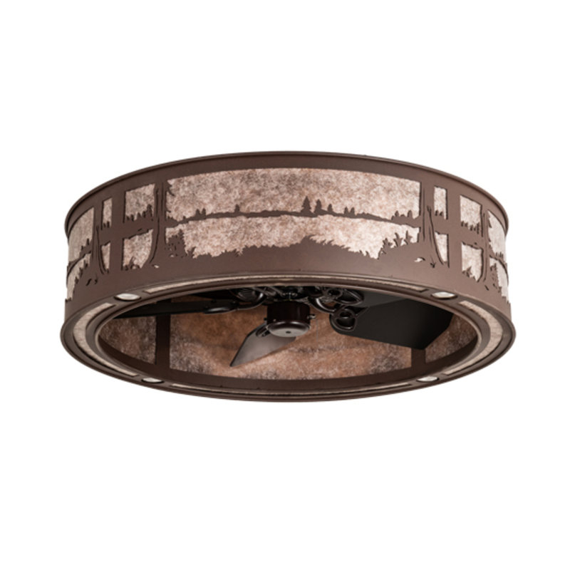 Quiet Pond LED Flush Mount Ceiling Fan