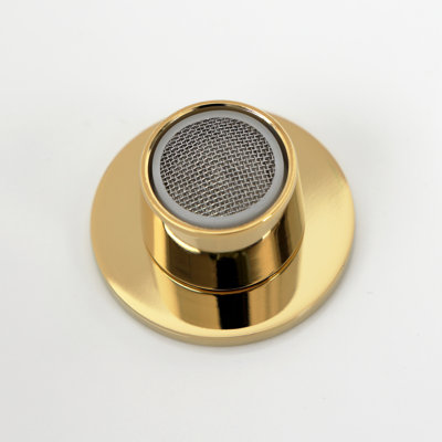 Kingston Brass Verona Three-Handle Bidet Faucet with Knurled Handle and Brass Pop-Up