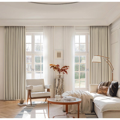 Chenille Room Darkening Curtain Panel Pair