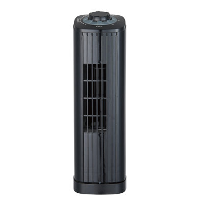 Ventilateur de tour oscillant de bureau ultra mince 14 po, noir