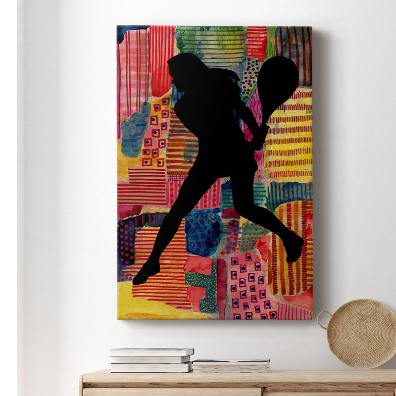 Patchwork Athlète IV, reproduction sur toile tendue, H 12 po x l 8 po x P 1,5 po