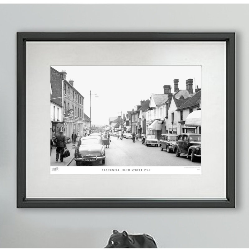 Bracknell, High Street 1961 1 Piece Single Picture Frame Wall Art, 45cm H X 60cm W x 2cm D
