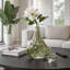  Glass Vase Handblown Decorative Art with Sculptural Ring Stopper and Flared Textured Body in Contemporary Glam Modern Design for Shelf Mantel or Tabletop Display Accent Decor-1257934909