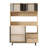 Colesen Modern Multi-Purpose Cabinet, Oak & Anthracite, 47.2 x 80.7 x 14.0 inches | 100% Melamine Coated Particle Board, Thickness: 0.7 inches | Metal Legs, Numerous Shelves, Wall-Mountable | Stylish Storage Solution for Home & Office-110441323