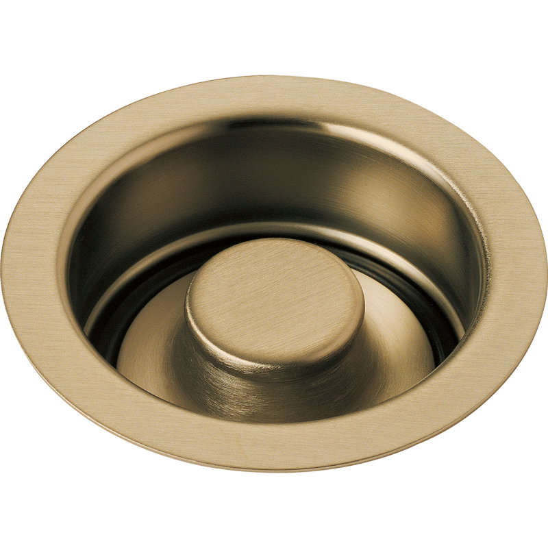 Kitchen Flange Drain Stopper, Brilliance Polished Brass