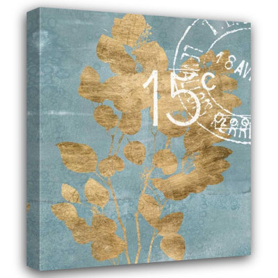 Art sur toile tendue par Red Barrel Studio® Goldberger, Jennifer, titré: Postage Leaves I