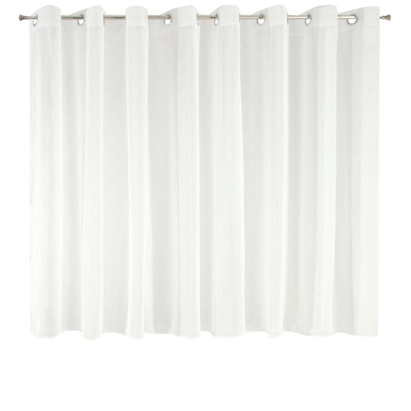 Sheer Curtain Single Panel, Cream, 250cm H x 350cm W