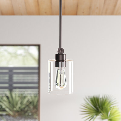 Luminaire suspendu cylindrique simple à 1 lumière Hibbard