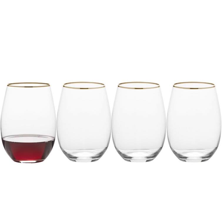 Mikasa Color Swirl 16 oz. Stemless Wine Glasses, Set of 4