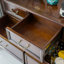 Armoire d'appoint en bois massif brun noisette