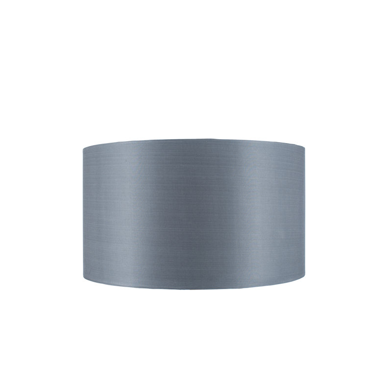 Hindenach 23cm H Silk Drum Lamp Shade ( Screw On ) in Steel Grey