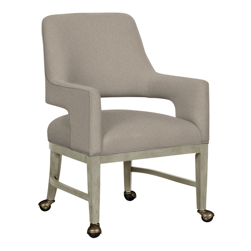 Chaise avec accoudoirs Josie Grande, Polypropylène / oléfine - sable 9508, Amande chamois
