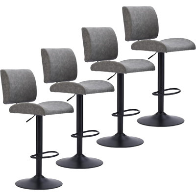 Adjustable Swivel Upholstered Bar Stools Counter Stools