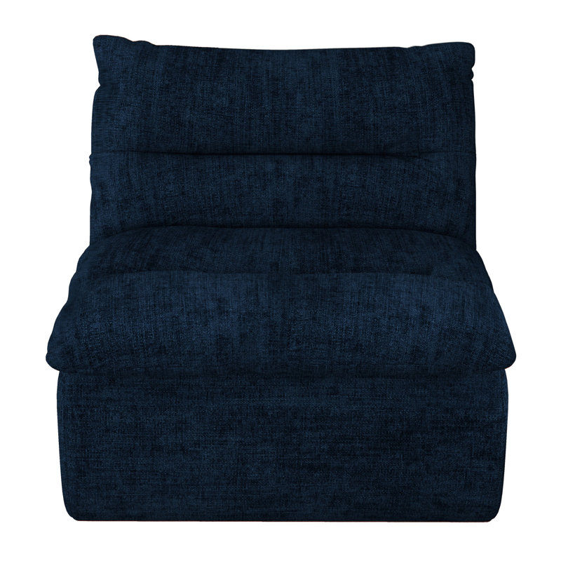 Coussin confortable paresseux bleu, chaise de plancher moderne pour salon. Fauteuil à billes sans accoudoirs rempli de mousse haute. Salon