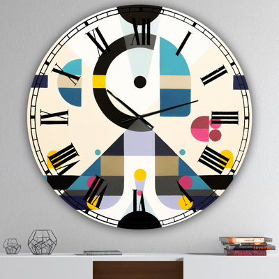 Grande horloge murale Mid-Century