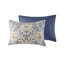 Édredon en coton 6 pièces pour grand lit, imprimé botanique bleu et jaune pour une nuit de repos paisible, tout doux-122456067