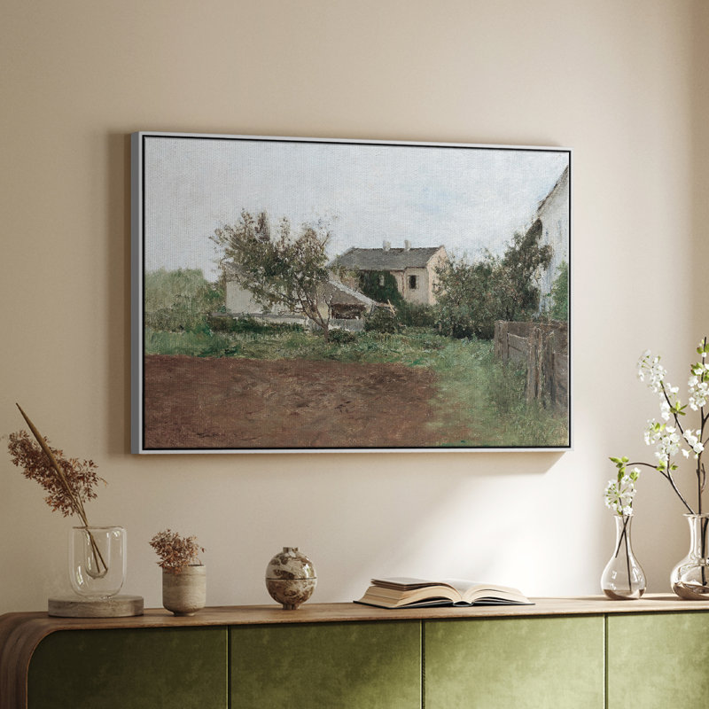 "Vintage Landscape -DCCCLxxvii" sur, H 25 po x l 37 po x P 2 po, Toile encadrée flottée blanche