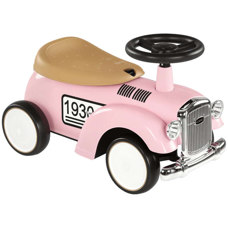 AIYAPLAY Kids Ride On Sliding Car Foot to Floor Slider 12-36 Months, Pink