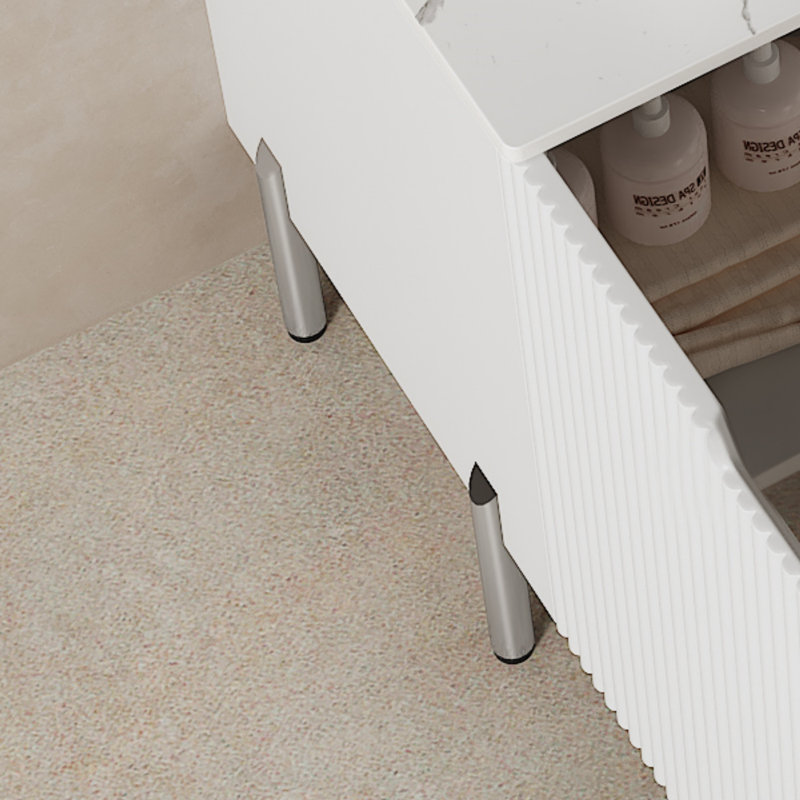 Meuble-lavabo 30 po avec lavabo en céramique et comptoir Carrara
