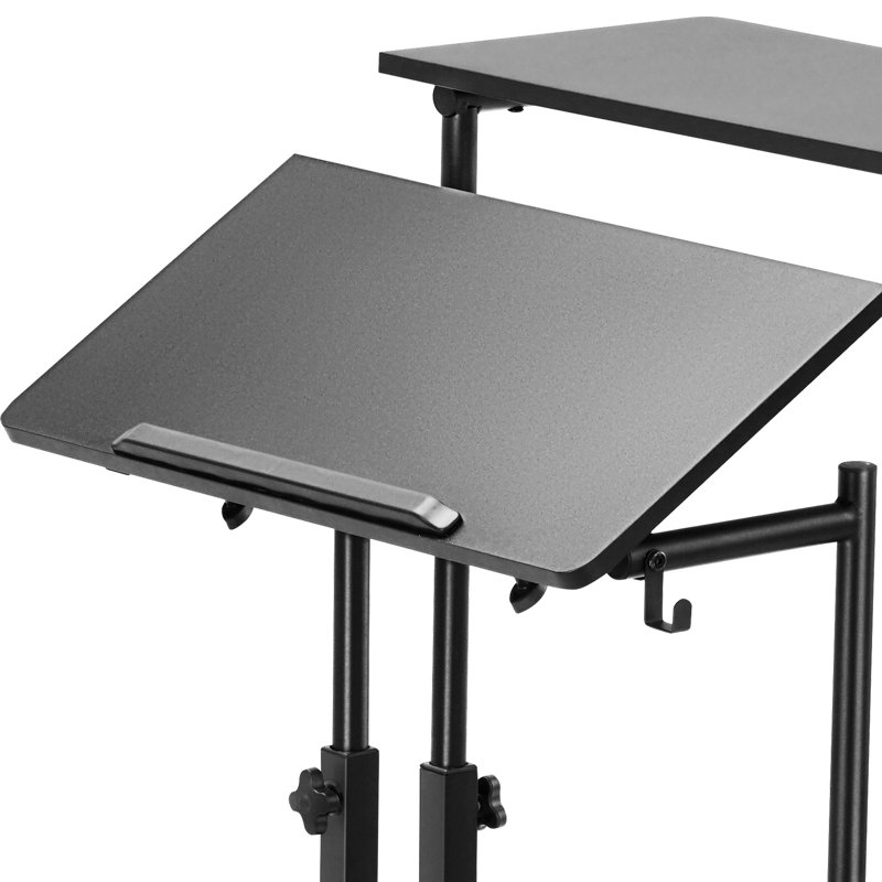 Ladejah Adjustable Metal Base Computer Desk
