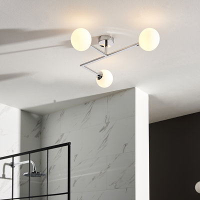 Terflinger Glass Semi Flush Mount