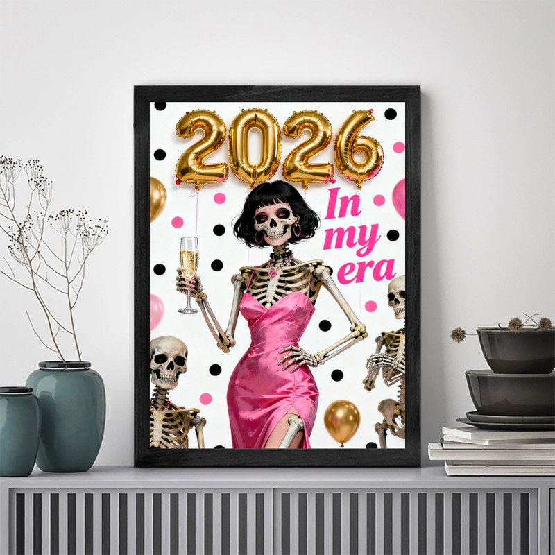Cadre noir festif audacieux 2026, H 37 po x l 25 po