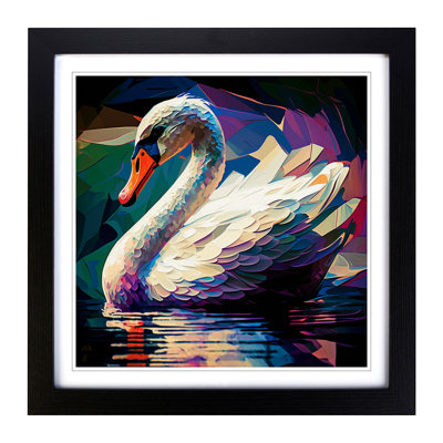 Swan Fauvism - Framed Print