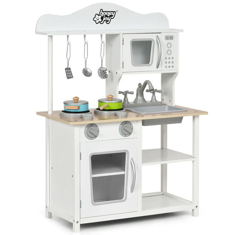 Wooden Kids Play Kitchen Set