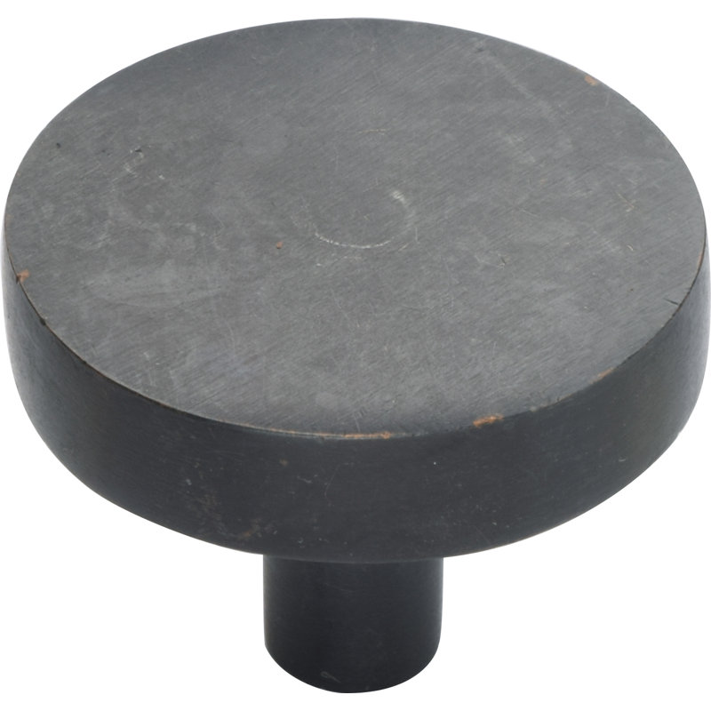 Round Disc Knob, Dark Bronze, 1.25
