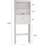 2 Doors Bathroom Cabinet Over Toilet With 2 Shelf - White Storage Spacesaver
