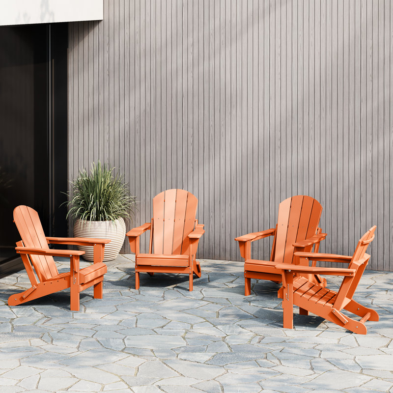 Chaise Adirondack pliante Laguna HDPE, Orange