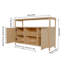Buffet 49 "en bambou avec tablettes ouvertes et 2 portes