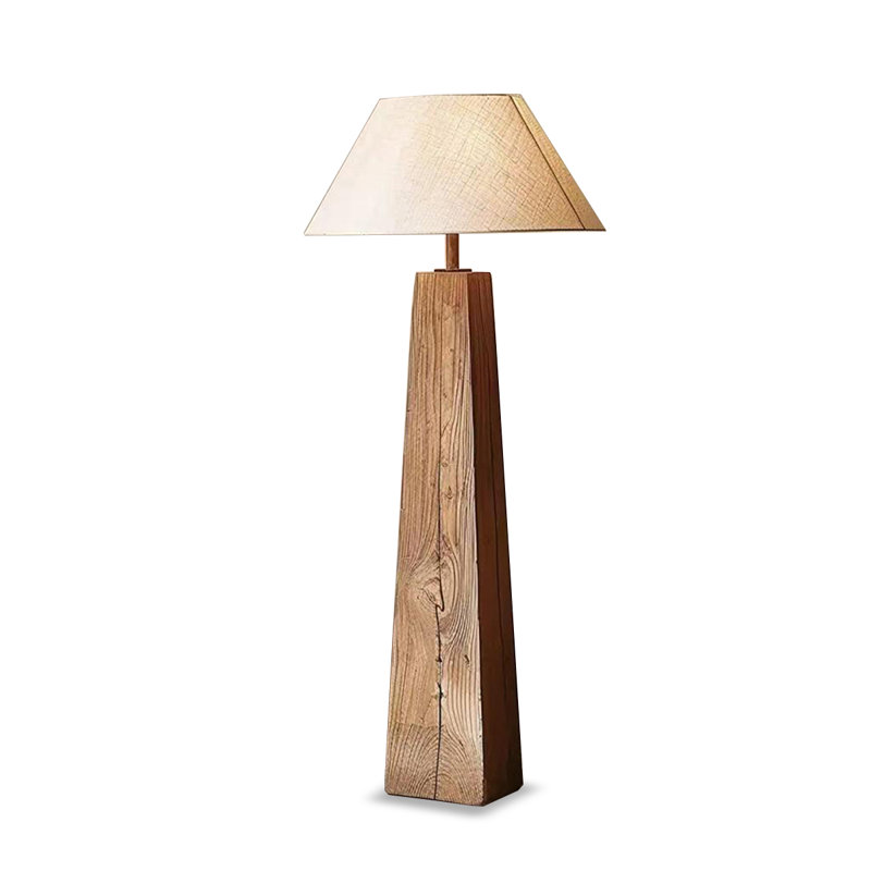 Zen-Style Living Room Wooden Standing Lamp