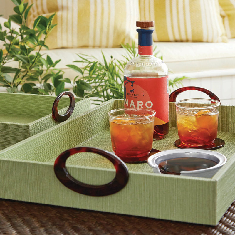 Signature Aluminum Round Coaster Set With Holder