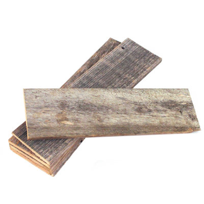 Ensemble de 6 planches de bois gris rustique naturel vieilli