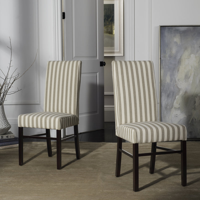 Ardell 19.70'' H Upholstered Parsons Chair, Cream