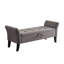Banc de lit 51,5 po avec rangement en velours gris-104319187