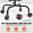 Greeting Cards Display Rack, 32 Pockets Rotating Postcard Brochure Display Stand with Sign Holder & 4 Wheels