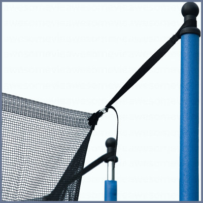 14FT Trampoline For Adults & Kids With Basketball Hoop, Outdoor Trampolines W/Ladder And Safety Enclosure Net For Kids And Adults