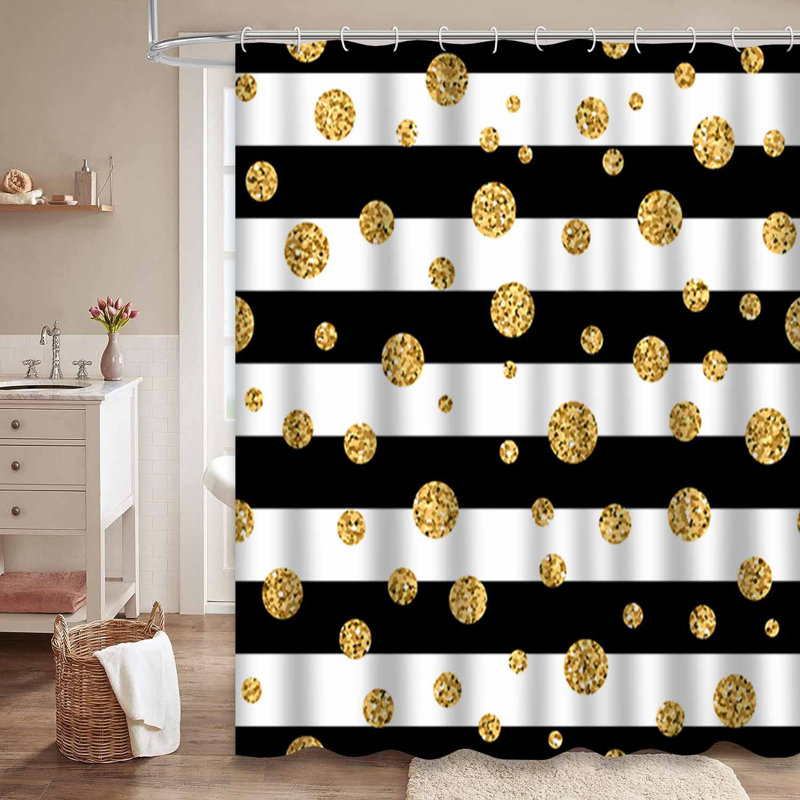 Rideau de douche Polka Dot, L 72 po x l 84 po