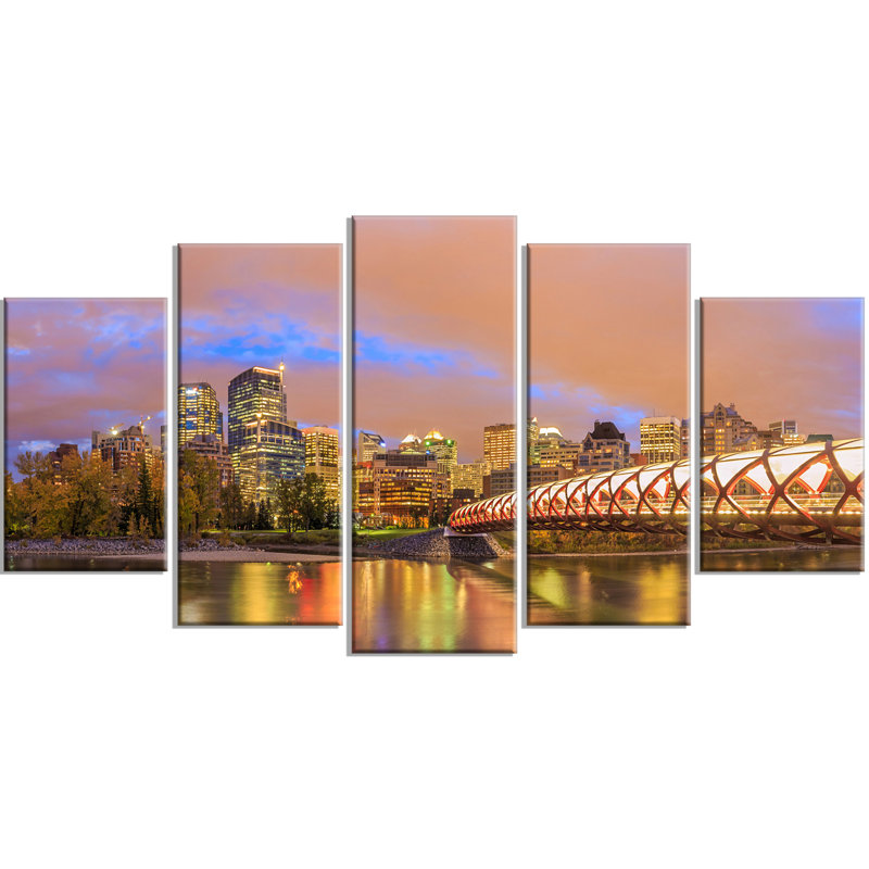 " Calgary At Night " 5 - Pieces