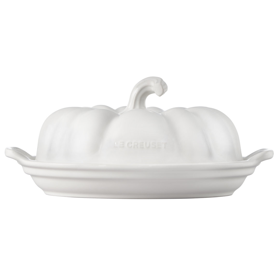 Le Creuset Figural Pumpkin Covered Butter Dish Le Creuset