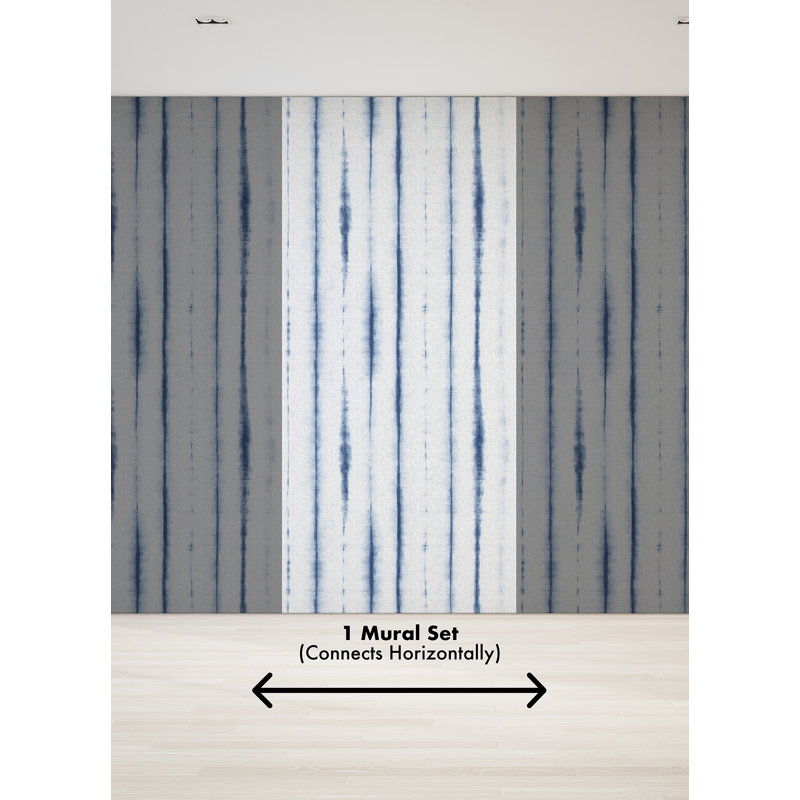 Panneau mural bleu Hello Shibori Denim