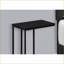 Stratifié noir & amp; Table basse en métal en forme de C - Conception moderne peu encombrante pour le salon, la chambre à coucher-432361764